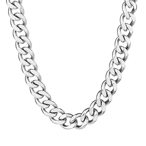 KRKC&CO Collana Cubana in Acciaio 12mm Hip Hop a Catena 14k... - Ilgrandebazar