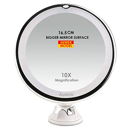 Auxmir Specchio Ingranditore 10X da 6,5 Pollici Trucco Illuminato...