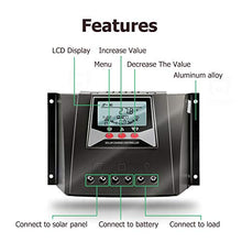 Carica l&#39;immagine nel visualizzatore di Gallery, SolaMr 60A Regolatore di Carica Solare 12V/24V/36V/48V Regolatore Intelligente di Tensione di Identificazione Automatica con Display LCD per Solar Home System - WP6048D