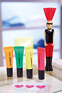 Evidenziatore - STABILO NEON - Retina da 5 Giallo/Arancio/Rosa/Verde/Magenta - Ilgrandebazar