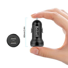 Carica l'immagine nel visualizzatore di Gallery, Beikell Caricabatteria da Auto, Dual Porta USB Caricatore Adattatore 17W Nero