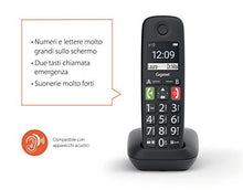 Carica l&#39;immagine nel visualizzatore di Gallery, Gigaset E290 Duo, Telefoni Cordless, Due Portatili con Suonerie Forti, Nero - Ilgrandebazar