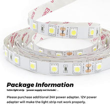 Carica l'immagine nel visualizzatore di Gallery, Arotelicht Striscia LED 24V Bianco Freddo 6000K 5M Strisce LED 300LEDs Luce 5050 senza adattatori Autoadesivo IP20 Illuminazione Interna per Cucina, Armadio, Decorazione della Stanza