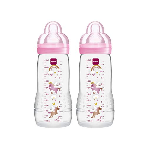 MAM 99950501 Easy Active Biberon da 330 ml, Confezione Doppia, età 4+ mesi,...