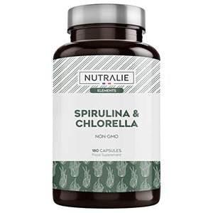 Spirulina & Clorella 1800mg | Detox, Energia, Forza & Effetto Sazietà |...