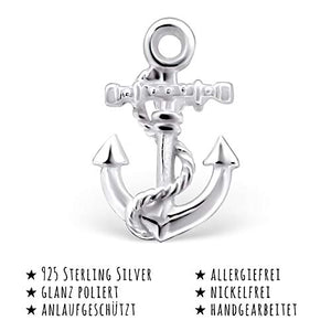 Monkimau Orecchini da donna ad ancora in argento sterling 925 con...