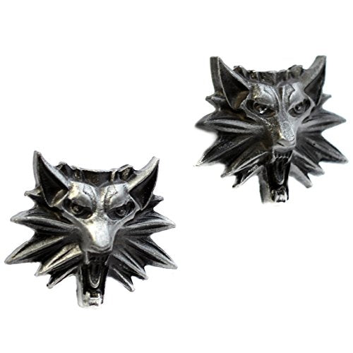 Gemelli a forma di testa lupo, motivo: The Witcher 3 Wild Hunt videogioco