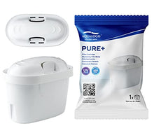 Carica l'immagine nel visualizzatore di Gallery, Aqualogis Pure+ Cartuccia per filtro dell’acqua compatibile con Brita Maxtra+ Caraffa Marella, Style, Fun 3 pezzi bianco