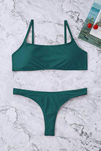 Carica l'immagine nel visualizzatore di Gallery, Costume da Bagno Donna Due Pezzi Costumi Mare Swimwear Push M, Verde Scuro - Ilgrandebazar