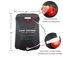 Carica l'immagine nel visualizzatore di Gallery, FEALING - Doccia solare da campeggio, 20 litri, per esterni, con Nero