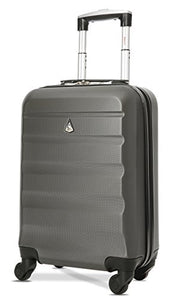 Trolley Aerolite ABS - bagaglio a mano 55x35x20 cm - Grigio (Echarcoal)