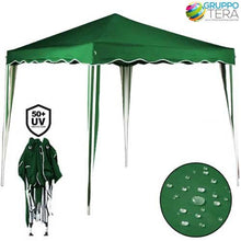 Carica l&#39;immagine nel visualizzatore di Gallery, BAKAJI Gazebo 3x3 Mt Pieghevole Impermeabile Richiudibile 3 x 3 Tendone Verde