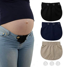 Carica l&#39;immagine nel visualizzatore di Gallery, AYE Prolunga Pantaloni Regolabili per Le Donne in Gravidanza, 3 Pezzi (Nero,...