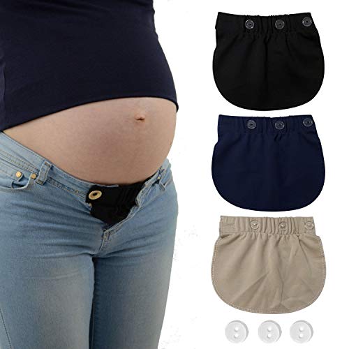 AYE Prolunga Pantaloni Regolabili per Le Donne in Gravidanza 3 Pezzi Ilgrandebazar