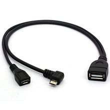 Carica l&#39;immagine nel visualizzatore di Gallery, Cavo per splitter a Y USB Micro angolato OTG Power Enhancer 2.0... - Ilgrandebazar