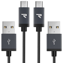 Carica l&#39;immagine nel visualizzatore di Gallery, Cavo Micro USB [ 1M - 2Pezzi ] Rampow - 2 Pezzi, Space grigio.