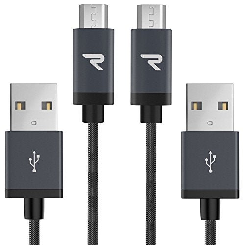 Cavo Micro USB [ 1M - 2Pezzi ] Rampow - 2 Pezzi, Space grigio.