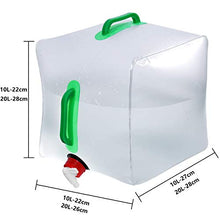 Carica l'immagine nel visualizzatore di Gallery, BESTZY 10L + 20l Sacchetto di Acqua Pieghevole Trasparente Contenitore...