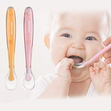 Carica l&#39;immagine nel visualizzatore di Gallery, Cucchiaino Svezzamento Set 4 Silicone Neonato Cucchiai Manico... - Ilgrandebazar