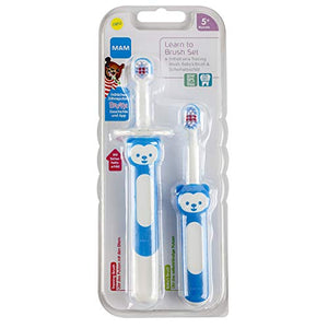 MAM 70513711 - Set di spazzolini per bambini, Blu, età 5+ mesi