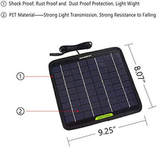 Carica l&#39;immagine nel visualizzatore di Gallery, ECO-WORTHY - Caricabatteria portatile a pannello solare da 12 V, 5 W - Ilgrandebazar