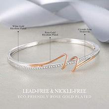 Carica l&#39;immagine nel visualizzatore di Gallery, SNZM Bracciale Oro Rosa per Donna Bracciali Regolabili con Cristalli... - Ilgrandebazar