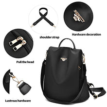 Carica l&#39;immagine nel visualizzatore di Gallery, shepretty Zaino Donna antifurto Borsa Tracolla Zainetto Viaggio Daypack zaino donna scuola, 8864Nero