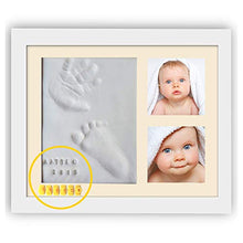 Carica l&#39;immagine nel visualizzatore di Gallery, PITI COT Cornice Impronte Neonato - Kit Lettere Numeri e 4 Cornici Colorate...