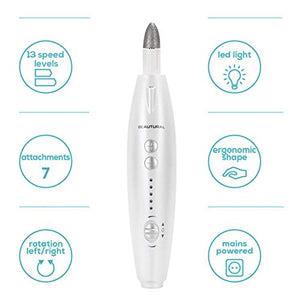 BEAUTURAL Manicure e Pedicure Elettrico Professionale Kit, Potente Fresa per...