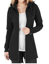 Carica l'immagine nel visualizzatore di Gallery, Kidsform Donna Felpe con Cappuccio Manica Lunga Scollo a V Top M, Y-nero - Ilgrandebazar