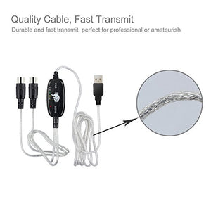 Neoteck Adattatore USB a MIDI 6Ft 2M Cavo Interfaccia a midi