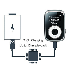 Walkercam M2 Clip Lettore MP3 con Radio FM, Musicale da 8 GB per Nero