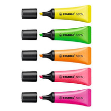 Carica l&#39;immagine nel visualizzatore di Gallery, Evidenziatore - STABILO NEON - Retina da 5 Giallo/Arancio/Rosa/Verde/Magenta - Ilgrandebazar