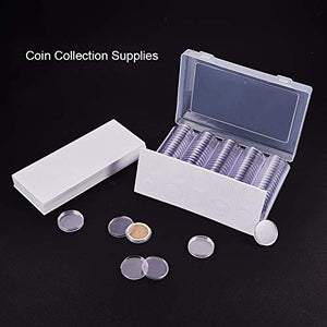 PandaHall 1 Scatola 100 pz 30mm Chiaro Caso Capsule Coin e 5 30mm, - Ilgrandebazar