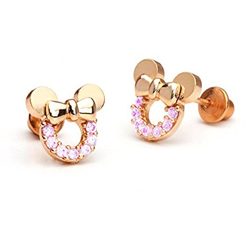 Findout, orecchini di Topolino, cavi, in argento sterling placcato oro... - Ilgrandebazar