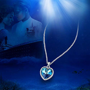 VEECANS Collana Donna “Cuore dell'Oceano” con Pendente Cuore Realizzata con...