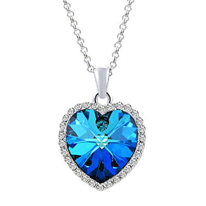 VEECANS Collana Donna “Cuore dell'Oceano” con Pendente Cuore Realizzata con...