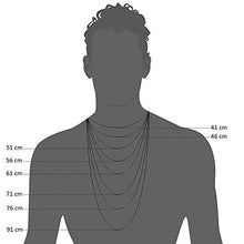 Carica l&#39;immagine nel visualizzatore di Gallery, sailimue 3 Pezzi Pelle Collane Uomo Donna Lunghe Nere Acciaio Larghezza 2mm...