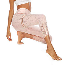 Carica l'immagine nel visualizzatore di Gallery, SotRong Pantaloni da Yoga a Vita Alta Donna Brillantini Leggings S, Rosa - Ilgrandebazar
