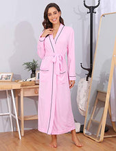 Carica l'immagine nel visualizzatore di Gallery, Aibrou Vestaglie Donna Cotone, Pigiama Kimono da Notte, Camicia L, Rosa-donna - Ilgrandebazar