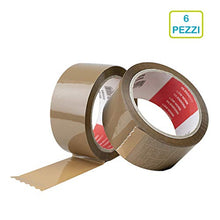 Carica l&#39;immagine nel visualizzatore di Gallery, Palucart 6 rotoli nastro adesivo 50x66 srotolamento silenzioso low noise per...