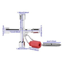 Carica l&#39;immagine nel visualizzatore di Gallery, Chiave a brugola universale per chiave a triangolo con a croce...