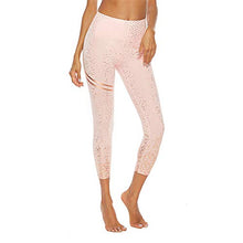 Carica l'immagine nel visualizzatore di Gallery, SotRong Pantaloni da Yoga a Vita Alta Donna Brillantini Leggings S, Rosa - Ilgrandebazar