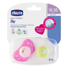 Carica l&#39;immagine nel visualizzatore di Gallery, Chicco 00075035110000 Physio Air in Silicone, Ciuccio per Bimba, Rosa/Neutro - Ilgrandebazar
