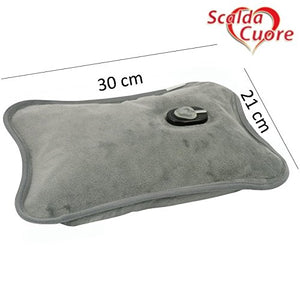 Scaldacuore Borsa Acqua Calda Elettrica Luxury Grigio - Ilgrandebazar