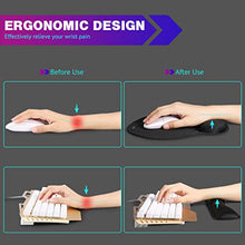 Carica l'immagine nel visualizzatore di Gallery, MAD GIGA Mousepad Poggiapolsi, Base di Gomma, Disegno Ergonomico, nero1