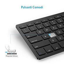 Carica l&#39;immagine nel visualizzatore di Gallery, OMOTON Tastiera Bluetooth per Android, Compatibile con Samsung o Huawei Nera
