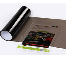 Carica l'immagine nel visualizzatore di Gallery, Mioke Pellicola per fari Auto,300cm*30cm PVC Pellicola Pellicola per Tinte Autoadesivo per Auto Fendinebbia, Posteriore Antinebbia, Fanale Posteriore Nero/Giallo (Nero)