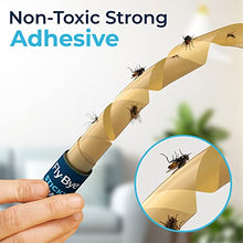 Carica l&#39;immagine nel visualizzatore di Gallery, Fly-Bye Nastri per Mosche – Trappola per Mosche – Carta Moschicida - Acchiappa Mosche –Trappola Moscerini - Cattura Mosche - Anti Moscerini Casa - Senza Veleno/Odore, ecologici, Confezione da 20