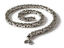 Carica l&#39;immagine nel visualizzatore di Gallery, Fly Style 5 mm Collana bizantina o Braccialetto di Acciaio in 4 Argento - Ilgrandebazar